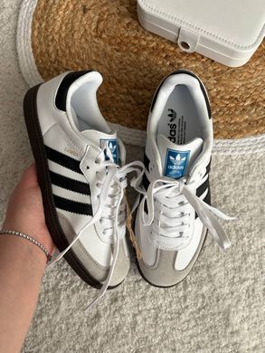 Кросівки Adidas Samba Low White Black (Білий), Білий, 39