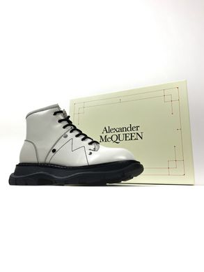 Зимові черевики Alexander McQueen Tread Slick White ❄️ (Хутро, Білий) , Білий, 36
