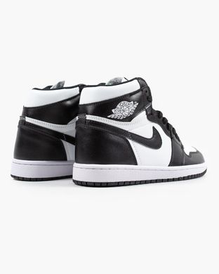 Кросівки Nike Air Jordan 1 Retro High White Black (Чорно-білі), Чорно-білий, 41