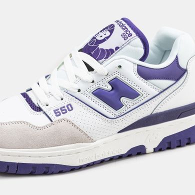 Кросівки New Balance 550 White Violet (Білий, фіолетовий), Білий, 36